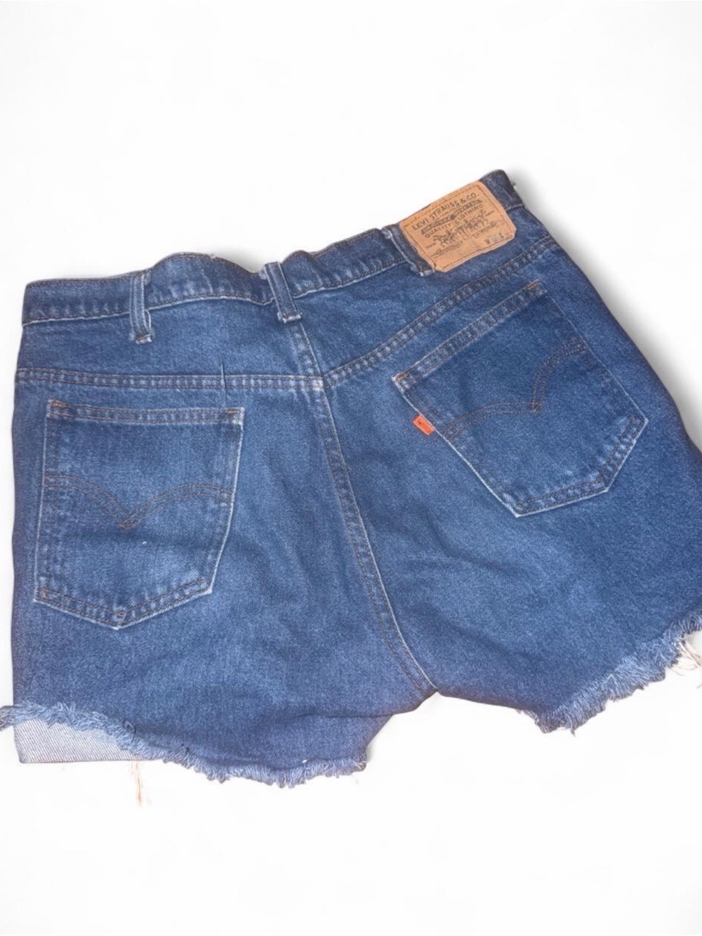 Levi's Dark Blue Denim Cutoff Shorts